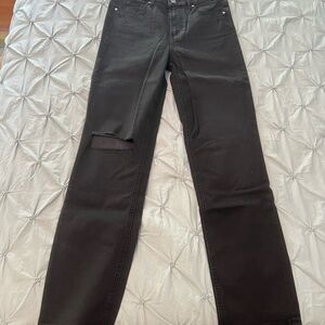 PAIGE Black Distressed Jeans